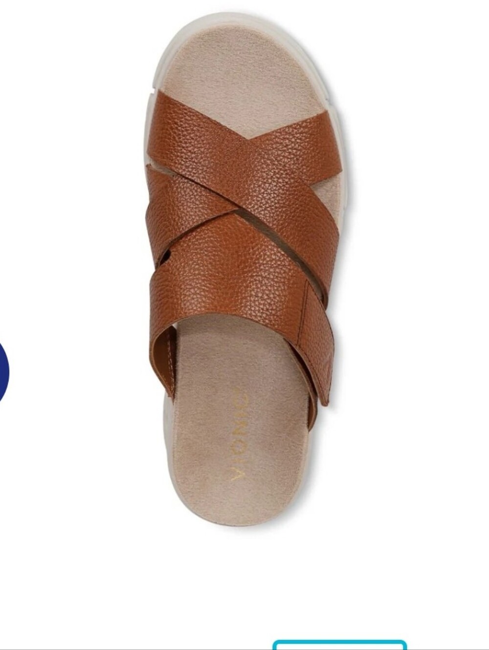 Vionic Uptown Sunset Wedge Leather Sandal In Tan